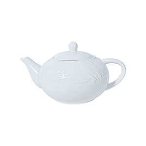 Théière en grès de théière de restaurant blanc