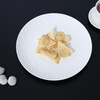 Assiette coupée en grès blanc pour restaurant, banquet, mariage