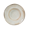Assiette creuse à large bord crème beige rustique