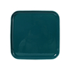 Assiette carrée verte en porcelaine de 10 pouces