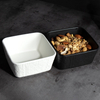 Bols empilables noirs et blancs Bols droits carrés - Porcelaine