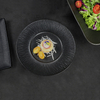 Vaisselle en porcelaine nouvelle conception Matt Frosting Black Restaurant Plate