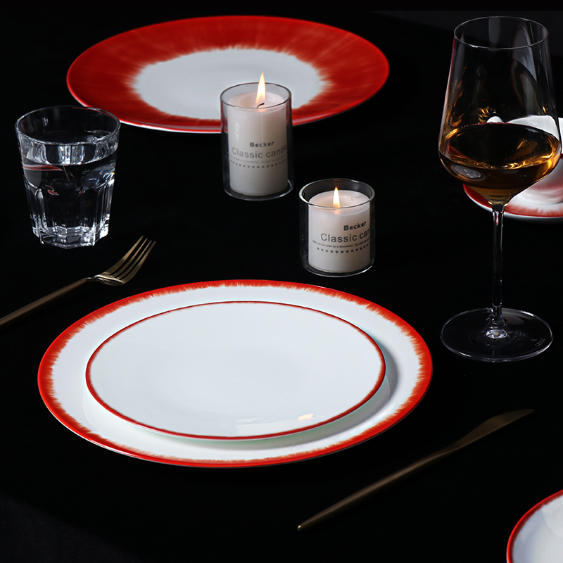 Ensemble de dîner complet chinois BILY ensemble de vaisselle en porcelaine tendre pour hôtel Restaurant 