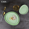Service de table en porcelaine jaune vert moyen-orient