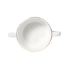 Le bol à soupe en porcelaine du fournisseur d'hôtel gère les tasses à soupe en céramique avec poignées