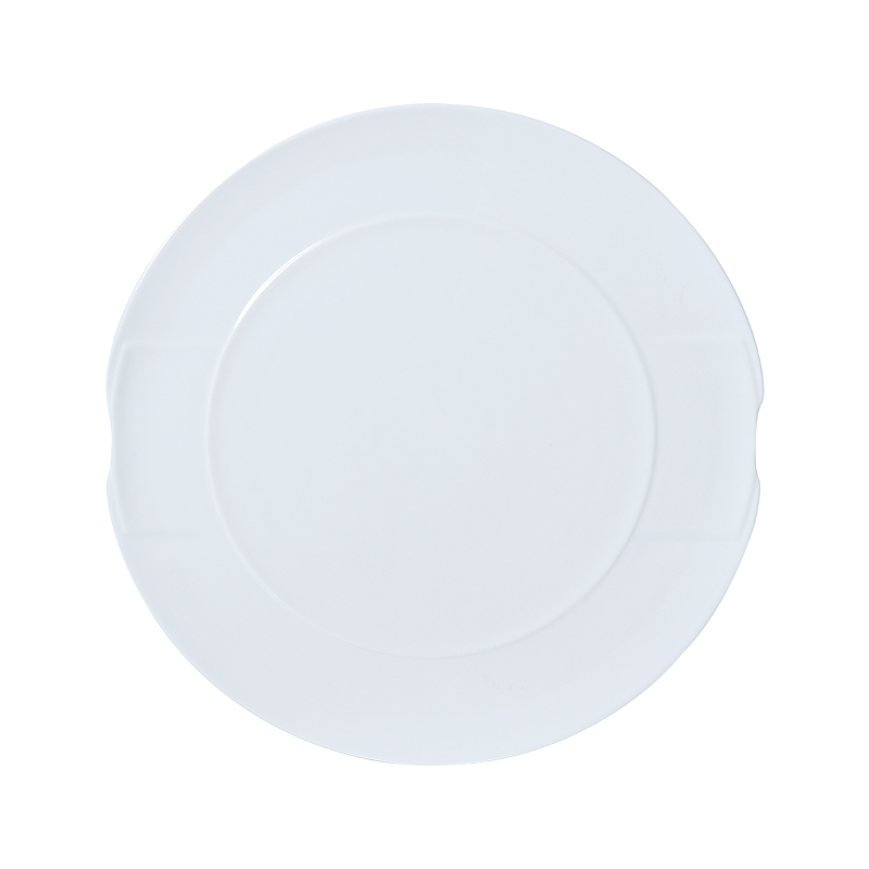 Assiettes rondes en céramique blanche, assiette à dîner en porcelaine pour Banquet, assiette de chargeur ronde, assiettes de vaisselle de Restaurant