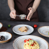 Assiette alimentaire en porcelaine avec support