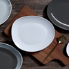  Ensemble de grès de haute qualité, assiettes irrégulières créatives coréennes et japonaises, assiettes en céramique de décoration en porcelaine noire et gris foncé