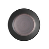 Assiette à dîner ronde en porcelaine, assiette à pâtes Spaghetti plate en porcelaine noire