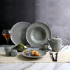 Assiette creuse en céramique de 28 cm, assiette à pâtes en grès Vintage