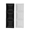 Vaisselle de restaurant couleurs personnalisées noir blanc assiette à 3 compartiments 