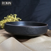 Assiette creuse en céramique noire, assiette à soupe en porcelaine, assiette à ragoût pour Restaurant