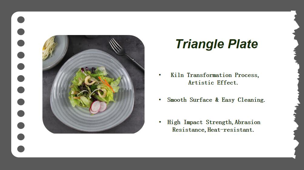 Assiette triangulaire