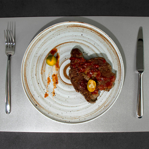 Assiette à Steak de restaurants, assiette à dîner en porcelaine, vaisselle de table