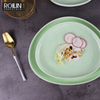 Service de table en porcelaine jaune vert moyen-orient