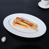 Assiette de service en céramique blanche, assiette à pâtes, assiette en grès profond pour Restaurants
