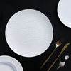 Ensemble d'assiettes coupées en céramique blanche, assiette de dîner de Restaurant, ensemble en grès