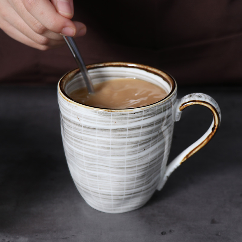  Ensemble de tasses à café, vente en gros, lavable au lave-vaisselle, pour hôtel, café, boutique, vaisselle en porcelaine, tasse grise, tasse à lait 