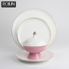 Assiette en porcelaine or blanc, assiettes personnalisées, vaisselle de Restaurant, Tapas, vaisselle en céramique, plats de service pour la restauration