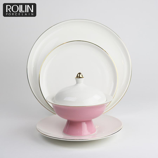 Assiette en porcelaine or blanc, assiettes personnalisées, vaisselle de Restaurant, Tapas, vaisselle en céramique, plats de service pour la restauration
