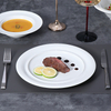 Assiette à Steak en porcelaine blanche de 12 pouces, assiette principale en céramique pour Restaurants, hôtels, cafés