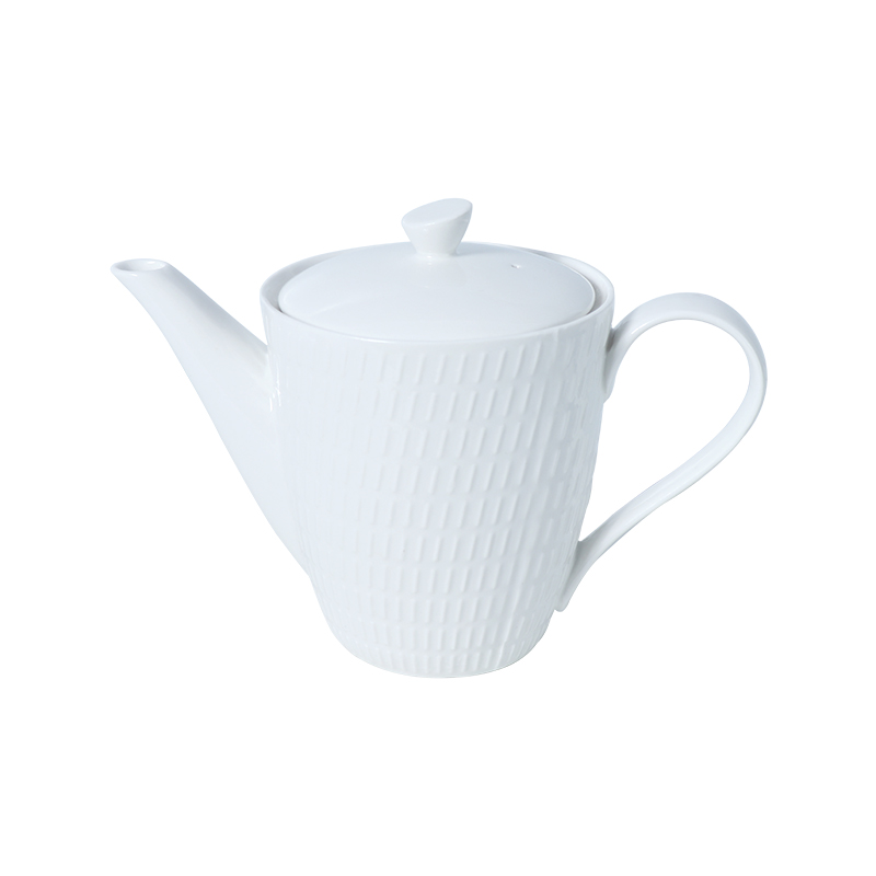 Théière à café en porcelaine blanche