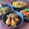Bols en grès Plats à salade irréguliers noirs pour restaurant