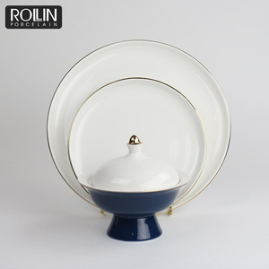 Assiettes de Restaurant d'usine de 35 ans, service de vaisselle en céramique, assiettes de nourriture principales d'hôtel, assiette en céramique vitrée transparente