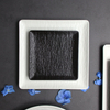 Assiette carrée noire pour restaurants, assiettes en porcelaine mate