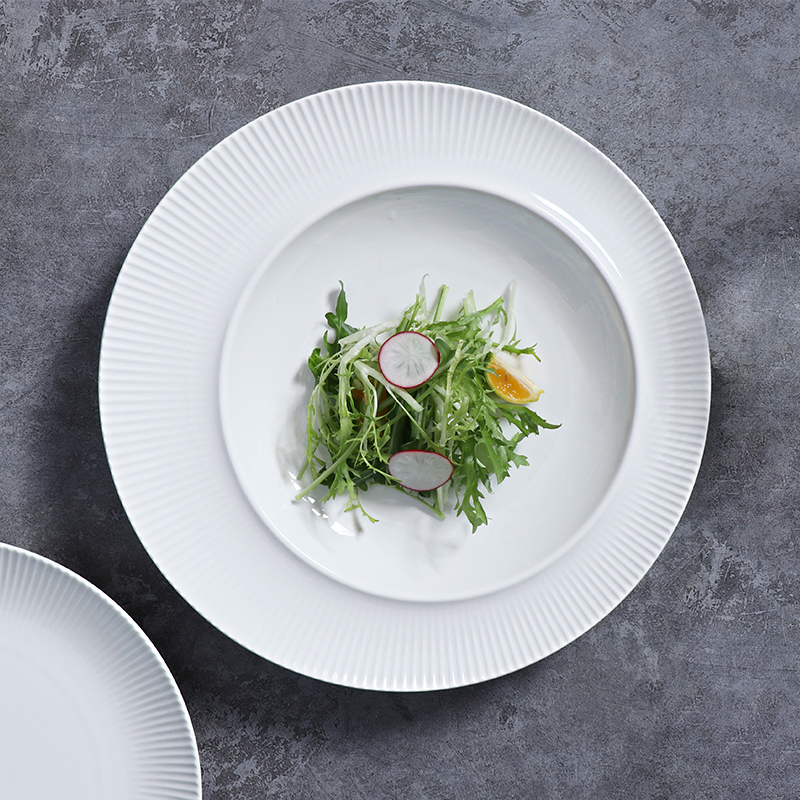 Service d'hospitalité Chaozhou vaisselle en céramique de forme irrégulière, assiettes de Restaurant modernes