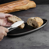 Assiette ovale durable en céramique, assiettes ovales en céramique sûres pour micro-ondes, vaisselle de restaurant d'hôtel, vente en gros