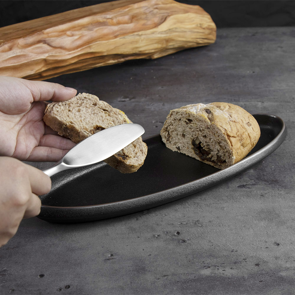 Assiette ovale durable en céramique, assiettes ovales en céramique sûres pour micro-ondes, vaisselle de restaurant d'hôtel, vente en gros