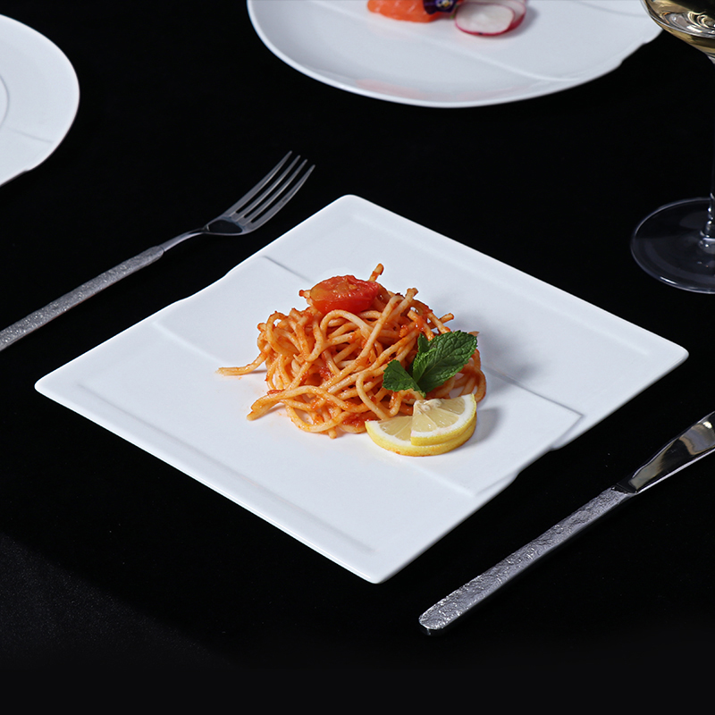 Chaozhou – assiette en céramique, assiette rectangulaire en porcelaine blanche pour Restaurant, vaisselle à Sushi, assiette longue