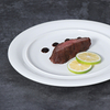 Assiette à Steak en porcelaine blanche de 12 pouces, assiette principale en céramique pour Restaurants, hôtels, cafés