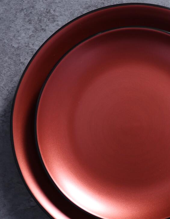 Assiette à dîner en porcelaine Copper Glow pour restaurants
