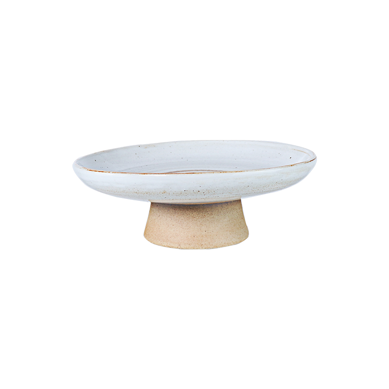 Assiette alimentaire en porcelaine avec support