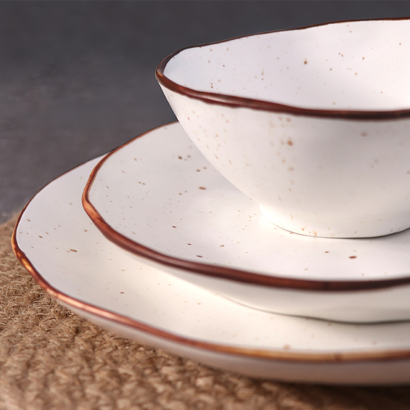Vaisselle en porcelaine Bol artisanal moucheté Bol en céramique