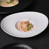Assiette à salade ovale en porcelaine pour restaurants-150 ml