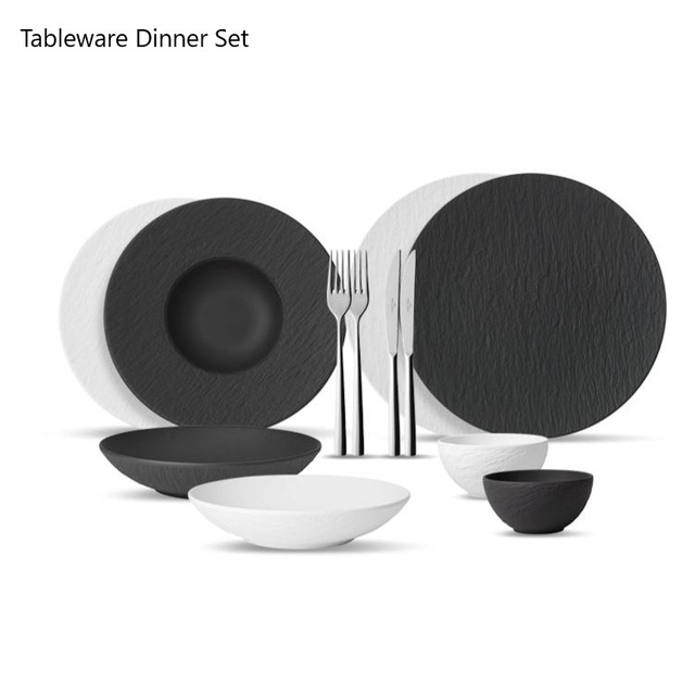 Service de table, assiettes et bols en porcelaine, vente en gros