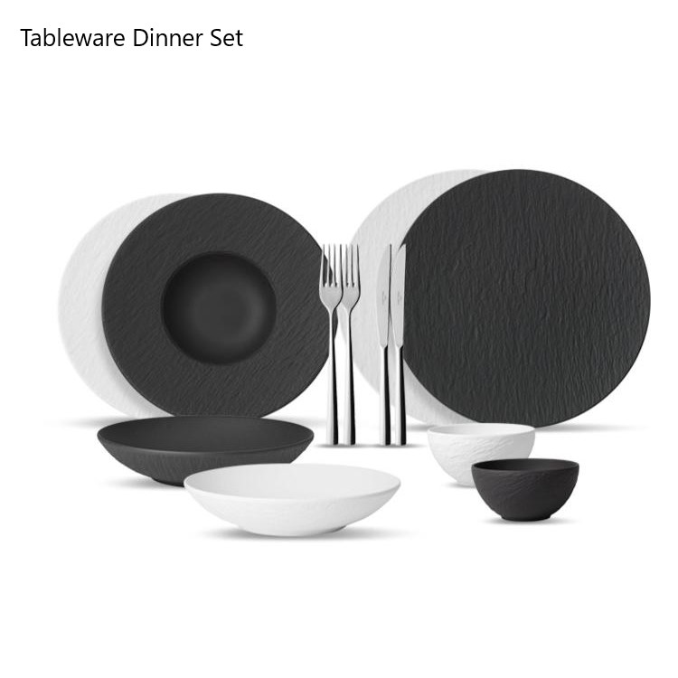 Service de table, assiettes et bols en porcelaine, vente en gros