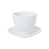 Tasses à thé de Restaurant blanc ensemble de tasses à thé théière en grès
