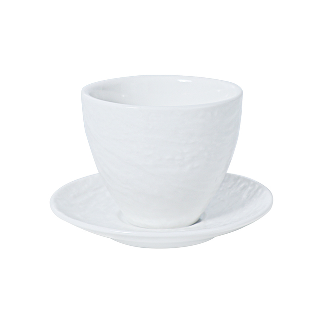 Tasses à thé de Restaurant blanc ensemble de tasses à thé théière en grès