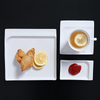 Ensemble de tasses à café en porcelaine blanche, soucoupe à café en céramique de 5 oz