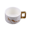 Tasse à café en marbre tasse à cappuccino en porcelaine blanche pour café