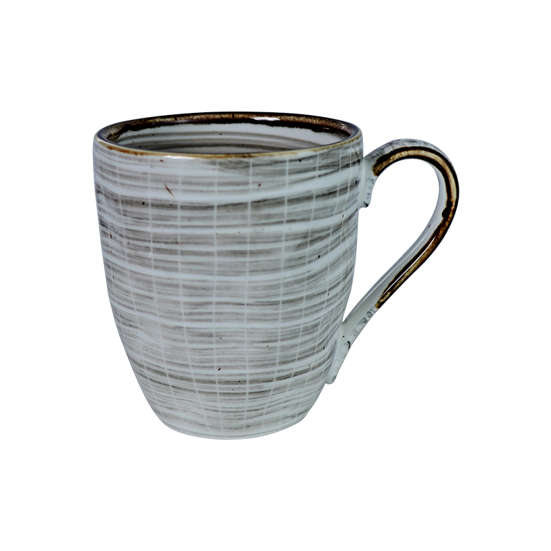  Ensemble de tasses à café, vente en gros, lavable au lave-vaisselle, pour hôtel, café, boutique, vaisselle en porcelaine, tasse grise, tasse à lait 