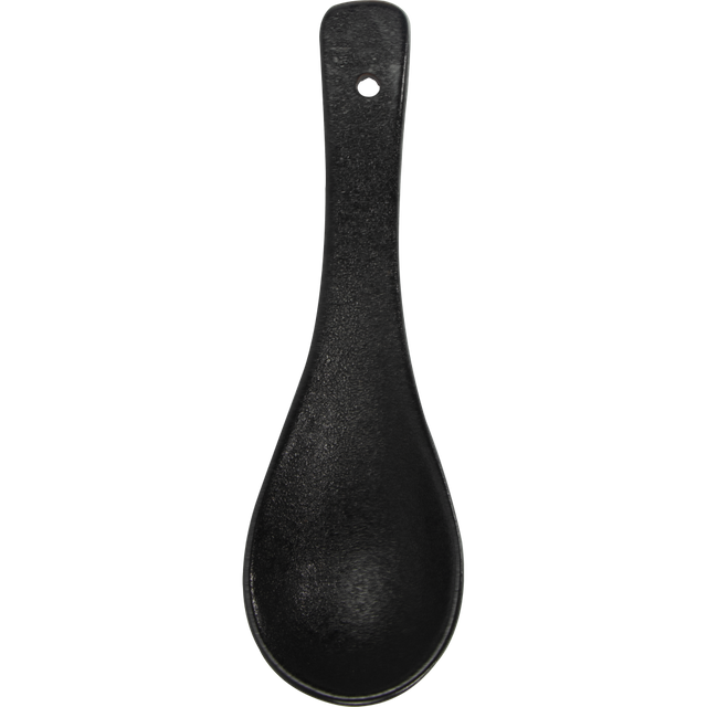 Cuillère en céramique de cuillère noire de porcelaine pour des restaurants