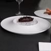 Assiette creuse en céramique blanche mate, assiette à pâtes pour restaurants, assiette à glace en porcelaine pour fruits de mer 