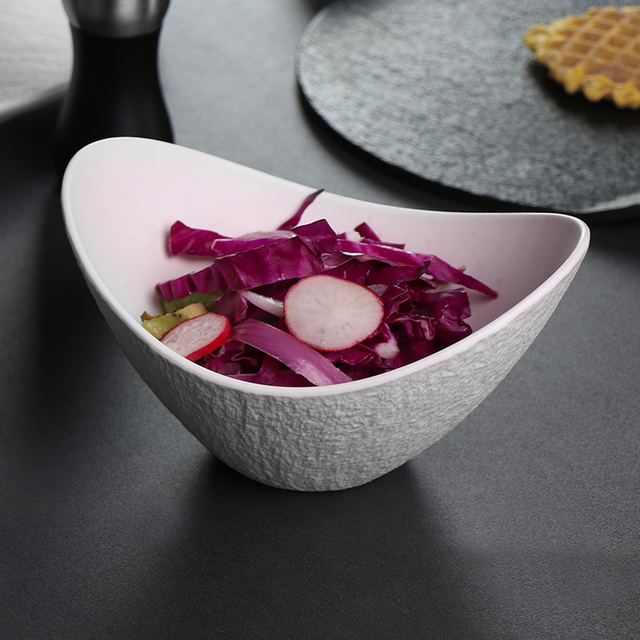 Bols en céramique blanc mat Restaurants Saladiers Porcelaine
