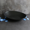 Assiettes en porcelaine noire mate de forme ovale - 950 ml