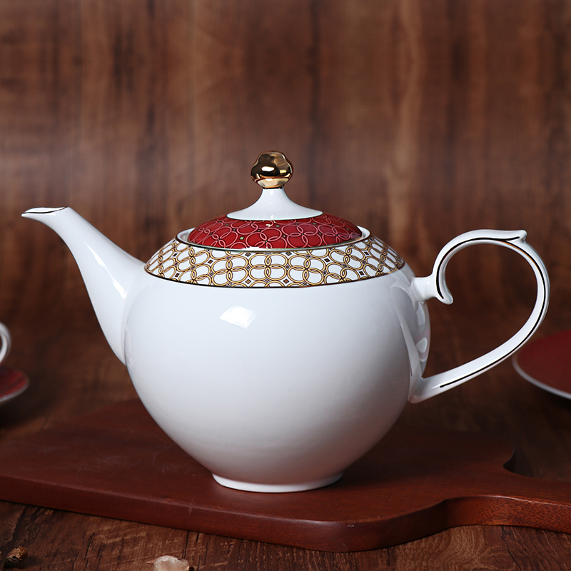 Ensemble de tasses en porcelaine tendre, tasse à thé et soucoupe en porcelaine fine de couleur rouge